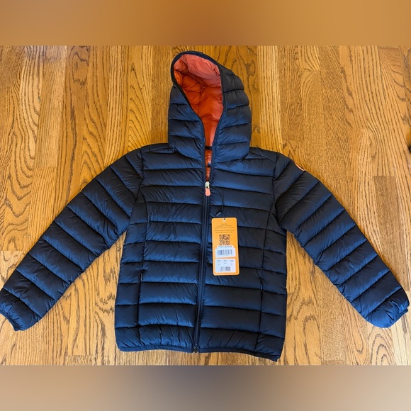 NWT Save The Duck Kids Boys Dony Puffer Jacket Black Size 8 - Picture 2 of 15